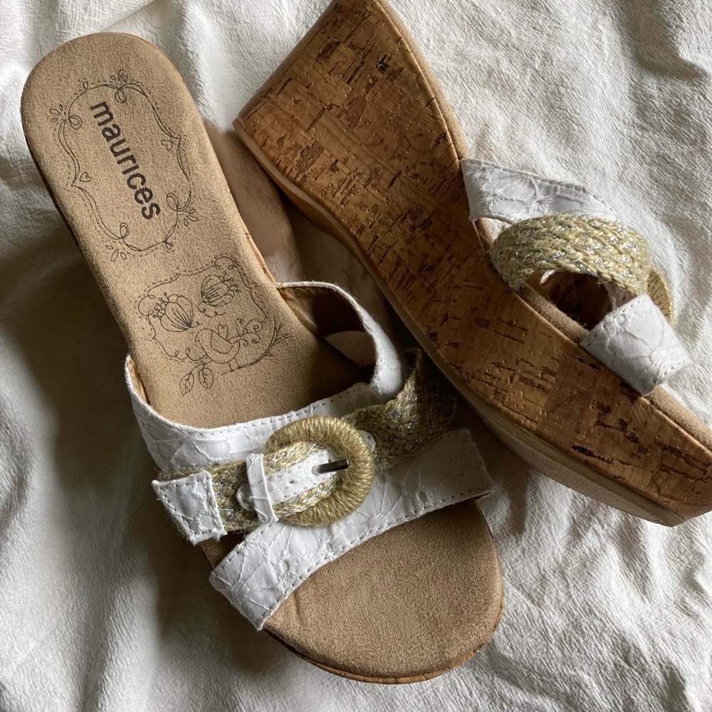 Slip on wedge sandals